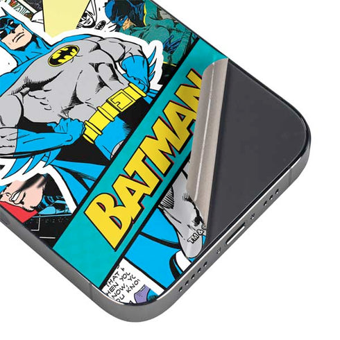 DC Comics Batman Vintage Pose Collage Art iPhone 16 Pro Skin
