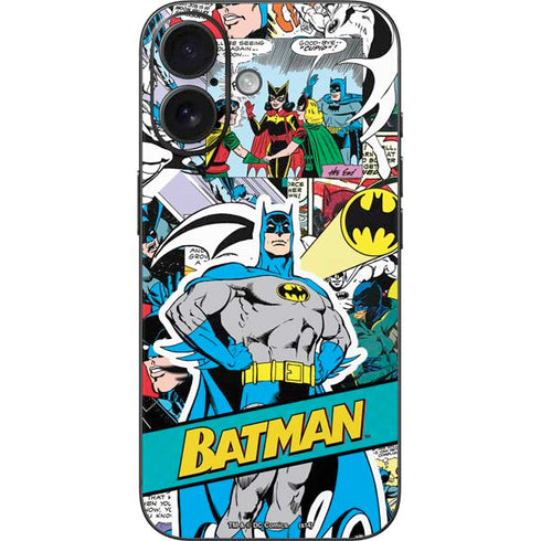 DC Comics Batman Vintage Pose Collage Art iPhone 16 Skin