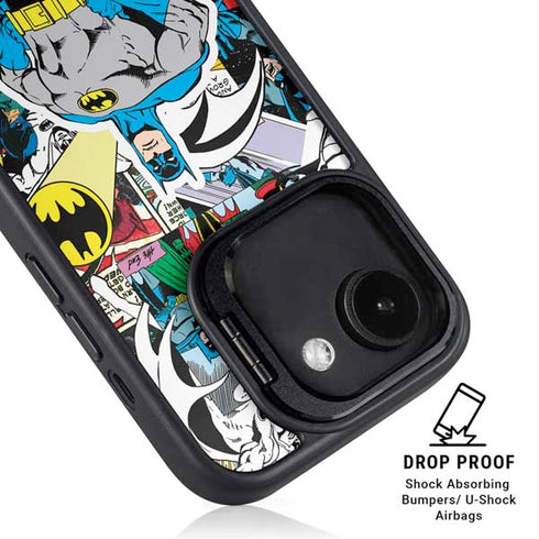 DC Comics Batman Vintage Pose Collage Art iPhone 16e Kickstand Case