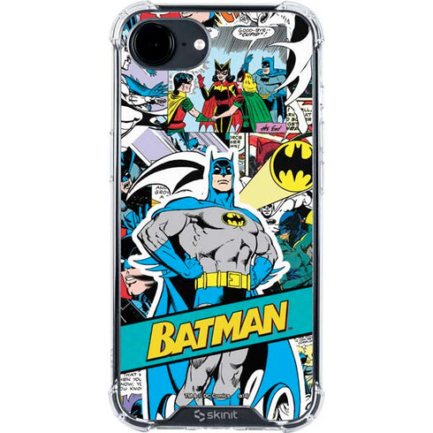 DC Comics Batman Vintage Pose Collage Art iPhone 16e Clear Case