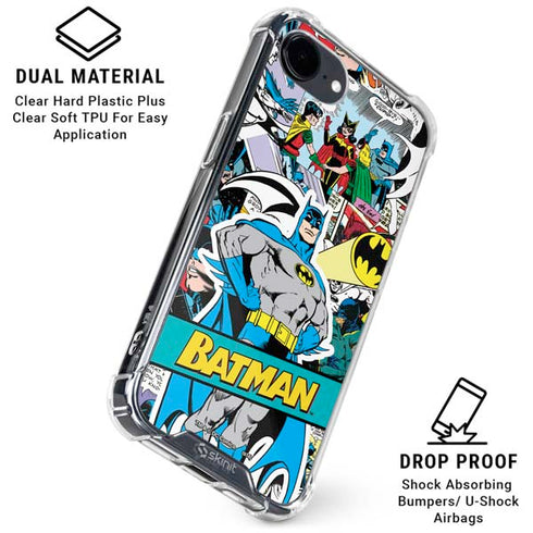 DC Comics Batman Vintage Pose Collage Art iPhone 16e Clear Case