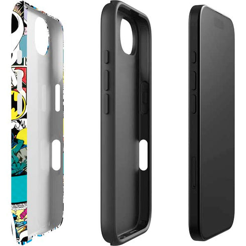 DC Comics Batman Vintage Pose Collage Art iPhone 16e Impact Case