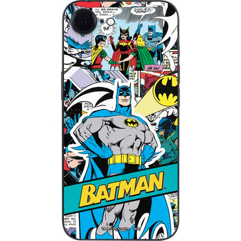 DC Comics Batman Vintage Pose Collage Art iPhone 16e Skin