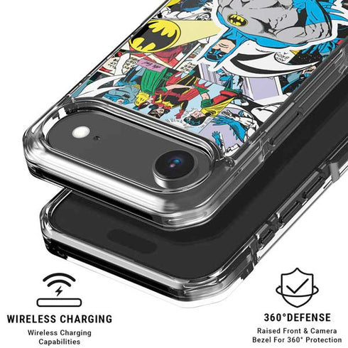 DC Comics Batman Vintage Pose Collage Art iPhone 17 Air Clear Case