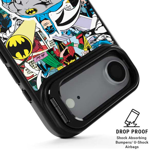 DC Comics Batman Vintage Pose Collage Art iPhone 17 Air Kickstand Case