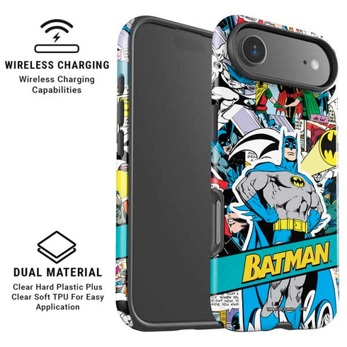 DC Comics Batman Vintage Pose Collage Art iPhone 17 Air Magsafe Impact Case