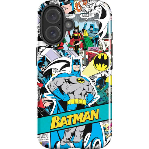 DC Comics Batman Vintage Pose Collage Art iPhone 17 Impact Case