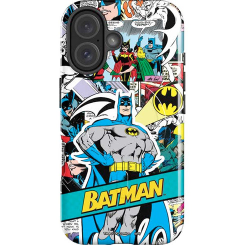 DC Comics Batman Vintage Pose Collage Art iPhone 17 Magsafe Impact Case