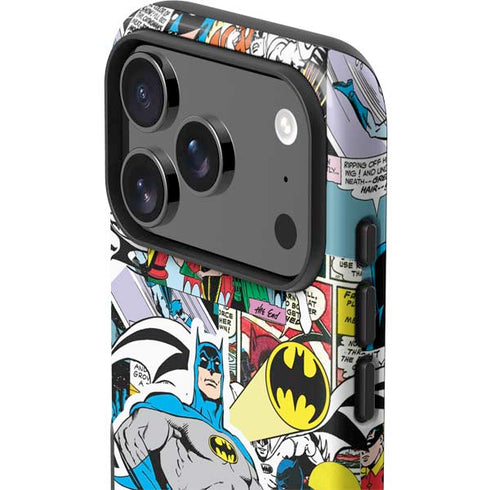 DC Comics Batman Vintage Pose Collage Art iPhone 17 Pro Impact Case