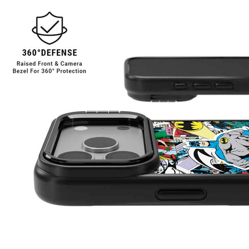 DC Comics Batman Vintage Pose Collage Art iPhone 17 Pro Max Kickstand Case