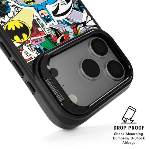 DC Comics Batman Vintage Pose Collage Art iPhone 17 Pro Max Kickstand Case