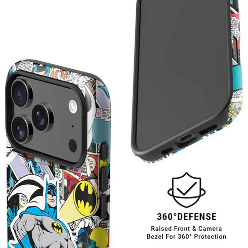 DC Comics Batman Vintage Pose Collage Art iPhone 17 Pro Max Magsafe Impact Case