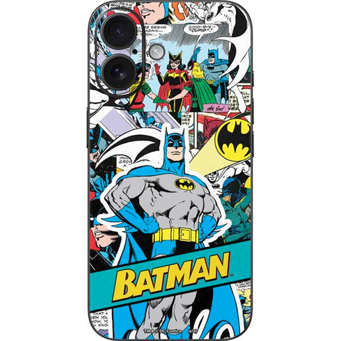 DC Comics Batman Vintage Pose Collage Art iPhone 17 Skin