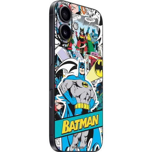 DC Comics Batman Vintage Pose Collage Art iPhone 17 Skin