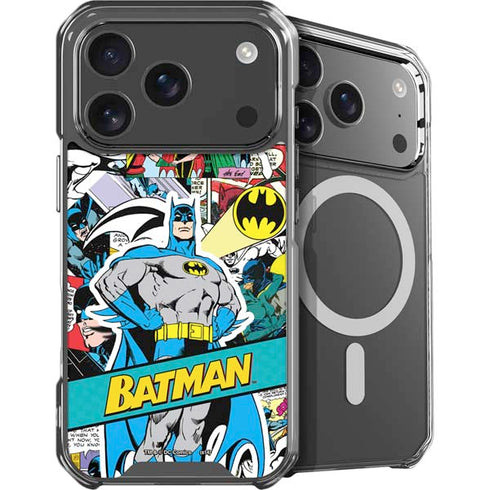 DC Comics Batman Vintage Pose Collage Art iPhone 18 Pro MagSafe Case