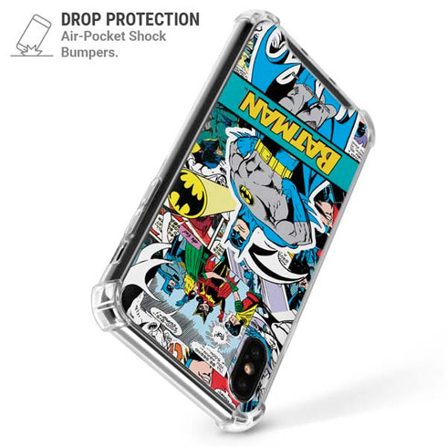 DC Comics Batman Vintage Pose Collage Art iPhone X/XS Clear Case