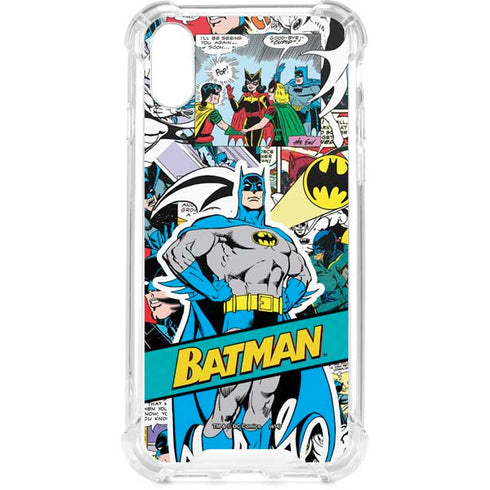 DC Comics Batman Vintage Pose Collage Art iPhone XS Clear Case