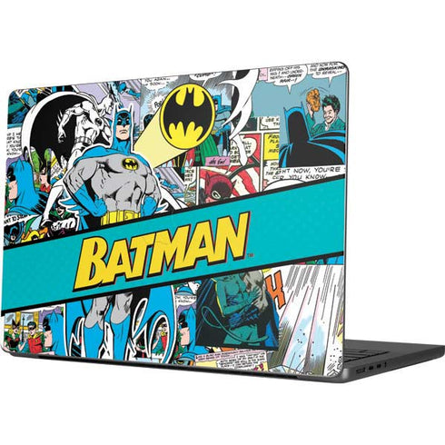 DC Comics Batman Vintage Pose Collage Art Apple MacBook Pro 14-inch Skin