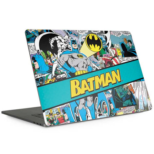 DC Comics Batman Vintage Pose Collage Art MacBook Skins