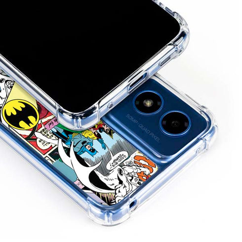DC Comics Batman Vintage Pose Collage Art Moto G 5G (2024) Clear Case
