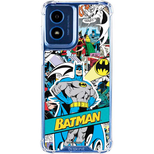 DC Comics Batman Vintage Pose Collage Art Moto G Play 4G (2024) Clear Case