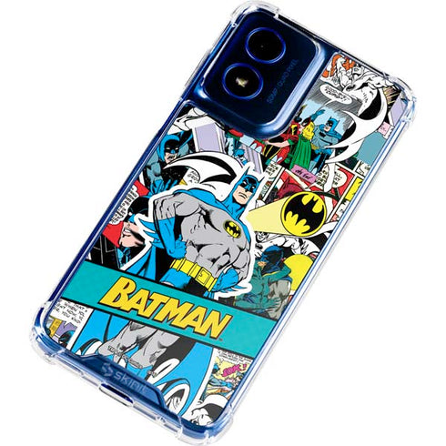 DC Comics Batman Vintage Pose Collage Art Moto G Play 4G (2024) Clear Case