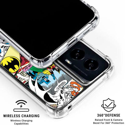 DC Comics Batman Vintage Pose Collage Art Moto G Power 5G (2024) Clear Case
