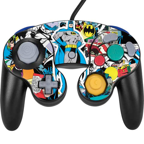 DC Comics Batman Vintage Pose Collage Art Nintendo Skins