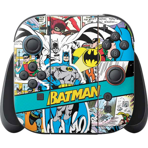 DC Comics Batman Vintage Pose Collage Art Nintendo Skins