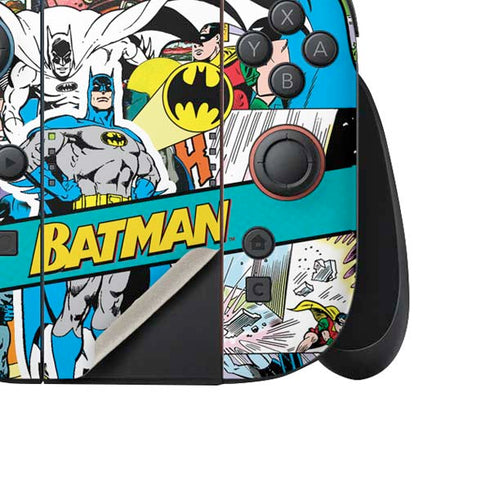 DC Comics Batman Vintage Pose Collage Art Nintendo Switch 2 (2025) Joy-Con Controller Skin