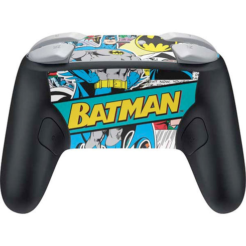 DC Comics Batman Vintage Pose Collage Art Nintendo Switch 2 (2025) Pro Controller Skin
