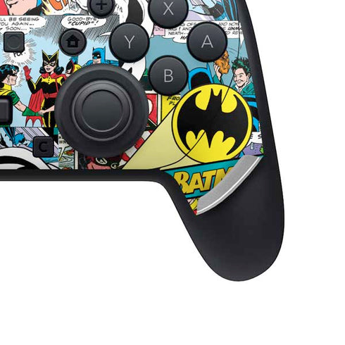 DC Comics Batman Vintage Pose Collage Art Nintendo Switch 2 (2025) Pro Controller Skin