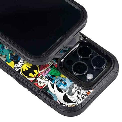 DC Comics Batman Vintage Pose Collage Art Otterbox Defender iPhone Skin