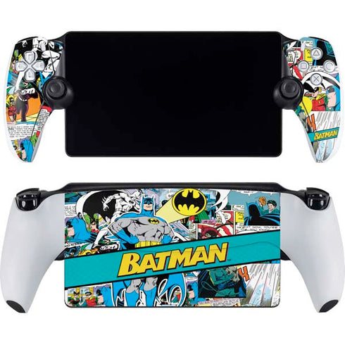 DC Comics Batman Vintage Pose Collage Art PlayStation PS5 Skins