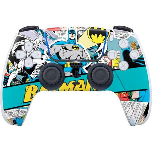 DC Comics Batman Vintage Pose Collage Art PlayStation PS5 Skins