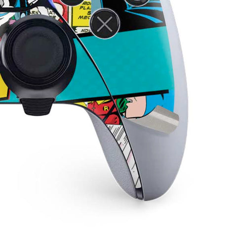 DC Comics Batman Vintage Pose Collage Art PS5 DualSense Edge Pro Controller Skin