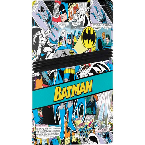 DC Comics Batman Vintage Pose Collage Art PS5 Pro Disk Console Skin