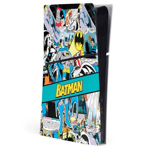 DC Comics Batman Vintage Pose Collage Art PlayStation PS5 Skins