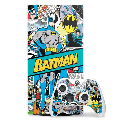 DC Comics Batman Vintage Pose Collage Art Xbox Series X Skins
