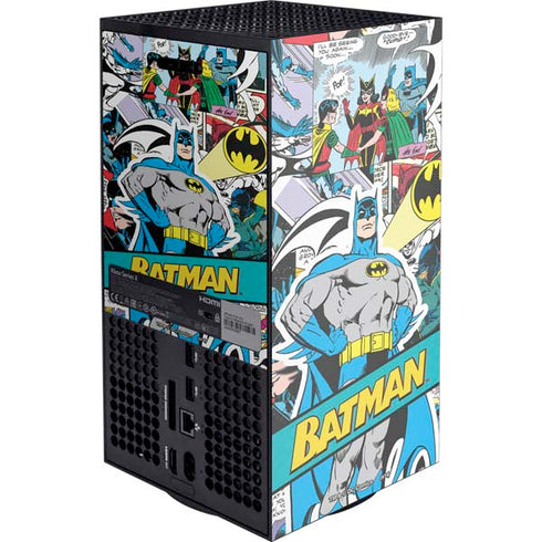 DC Comics Batman Vintage Pose Collage Art XBox Series X Digital Edition Console Skin