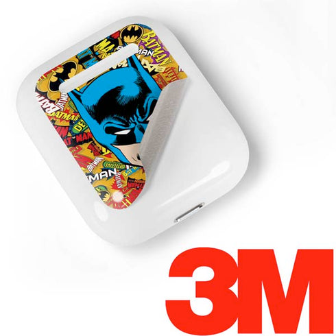 DC Comics Batman Mask Vintage Pattern Apple AirPods Skin