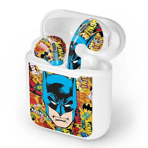 DC Comics Batman Mask Vintage Pattern Apple AirPods Skin