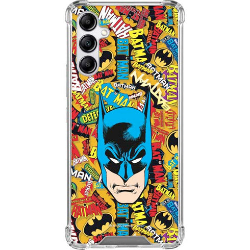 DC Comics Batman Mask Vintage Pattern Gabb Phone 4 Clear Case