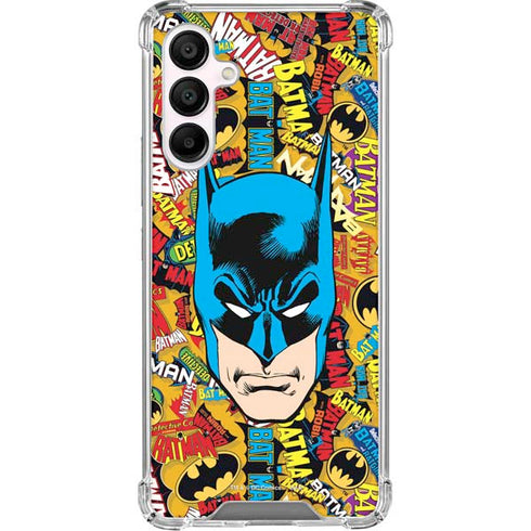 DC Comics Batman Mask Vintage Pattern Galaxy A16 5G Clear Case