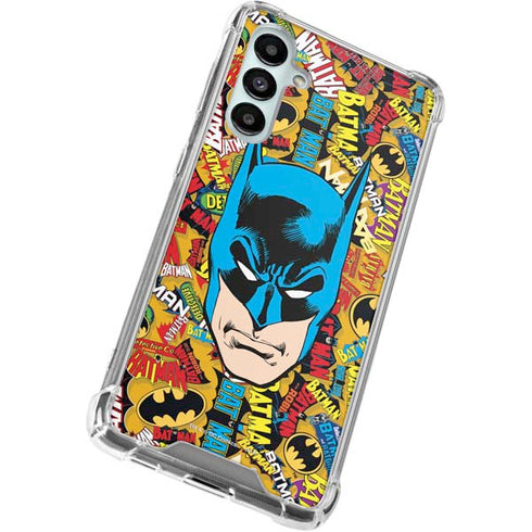 DC Comics Batman Mask Vintage Pattern Galaxy A16 5G Clear Case