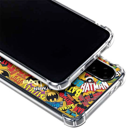 DC Comics Batman Mask Vintage Pattern Galaxy A36 5G Clear Case