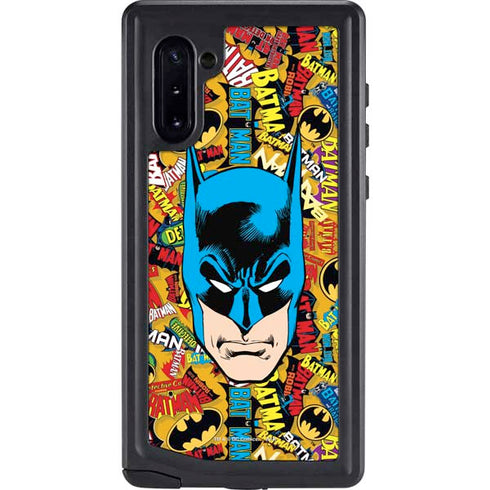 DC Comics Batman Mask Vintage Pattern Galaxy Note 10 Waterproof Case