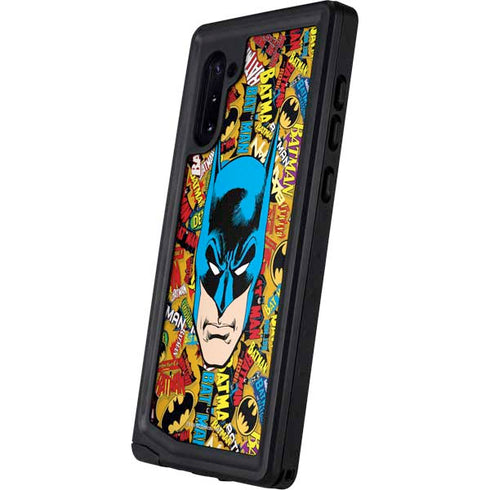 DC Comics Batman Mask Vintage Pattern Galaxy Note 10 Waterproof Case