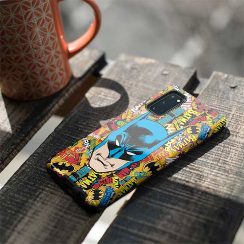 DC Comics Batman Mask Vintage Pattern Galaxy S20 Pro Case