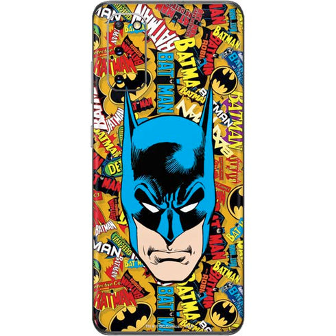 DC Comics Batman Mask Vintage Pattern Galaxy S20 Skin